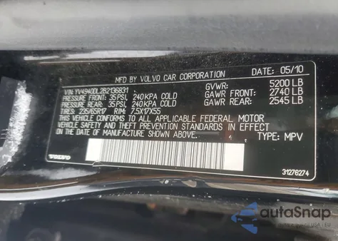 2011 Volvo Xc60 3.2 from USA, damaged, VIN YV4940DL2B2136831